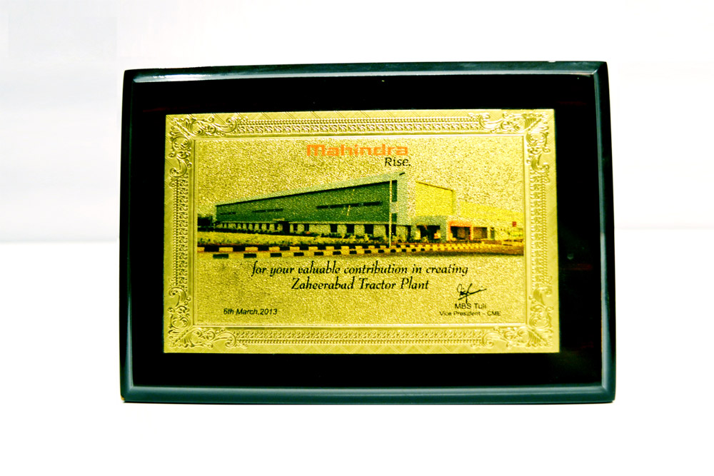 Sajdyno - Certificate of Valuable Contribution Mahindra Rise
